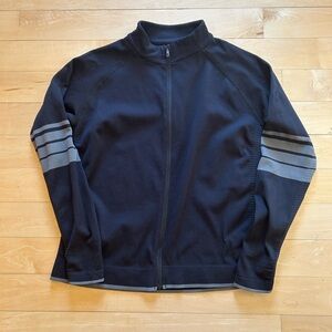 Lolë Women’s Black/Gray Ribbed Full Zip Athletic Jacket Size Large/XL